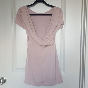 Taupe Open Back Dress